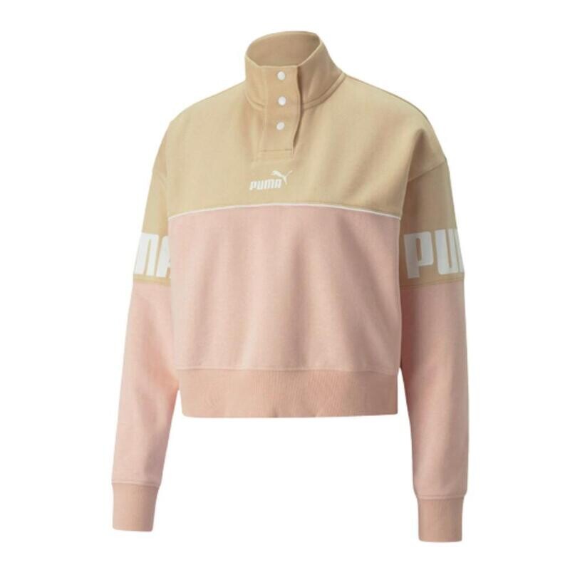 Puma Sudadera Marron y Rosa