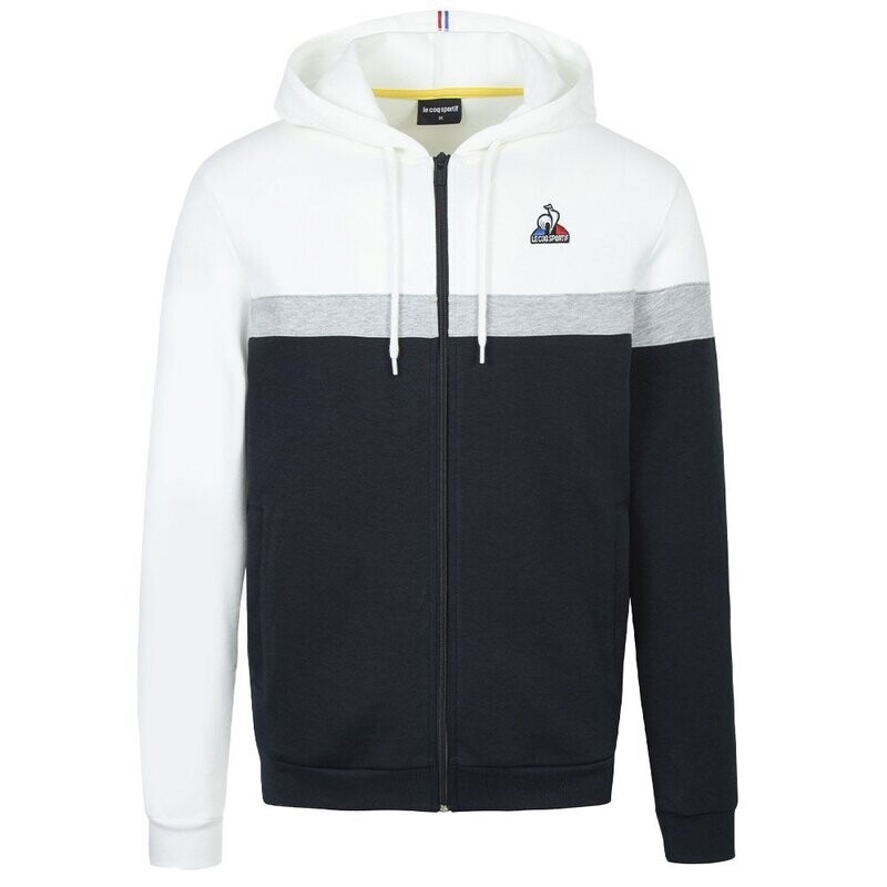 Lecoq Sudadera Cremallera Blanca/Gris/Marino