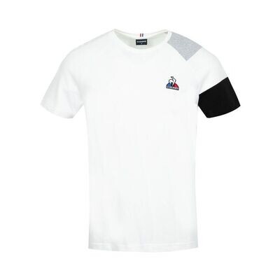 Le Coq Sportif camiseta blanca gris y negra