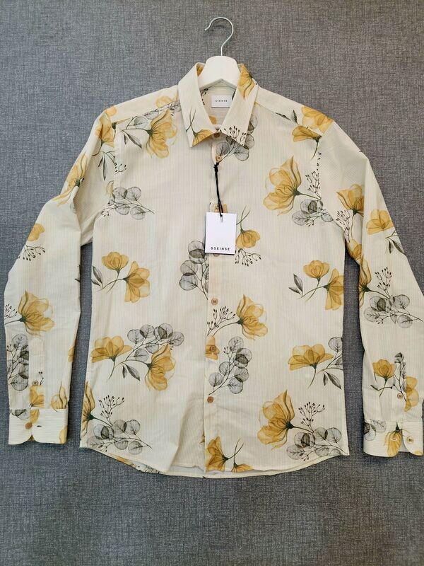 SSEINSE camisa flores amarilla SSEINSE camisa flores amarilla