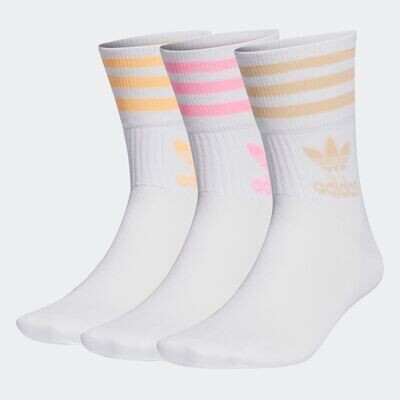 Adidas calcetines beige naranja y rosa
