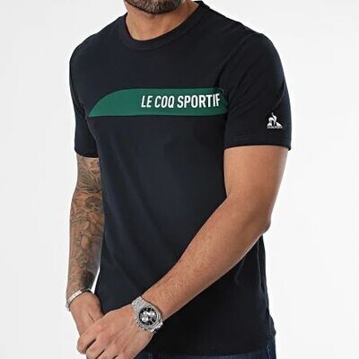 Le Coq Sportif Camiseta Negra/verde