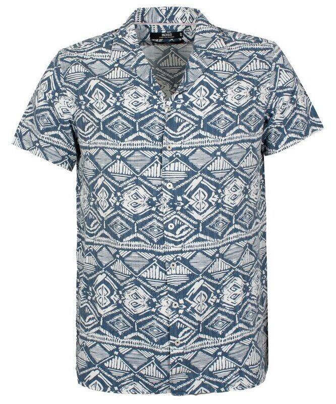 Indicode Camisa Estampado Azul