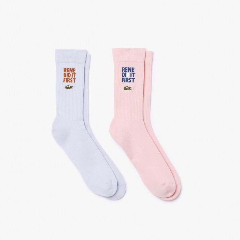 Lacoste Calcetines Rosa/Azul