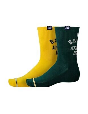 NEW BALANCE pack calcetines amar/verd