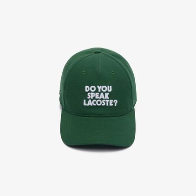 GORRA VERDE LETRAS BLANCAS