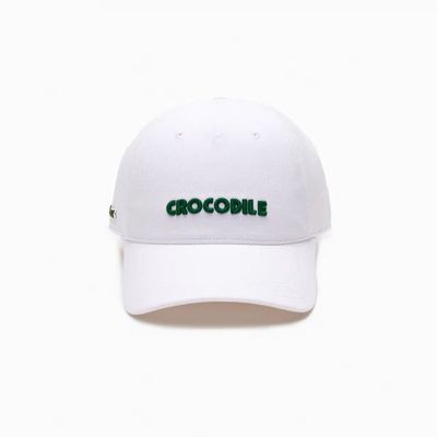 Gorra Lacoste Blanca crocodile