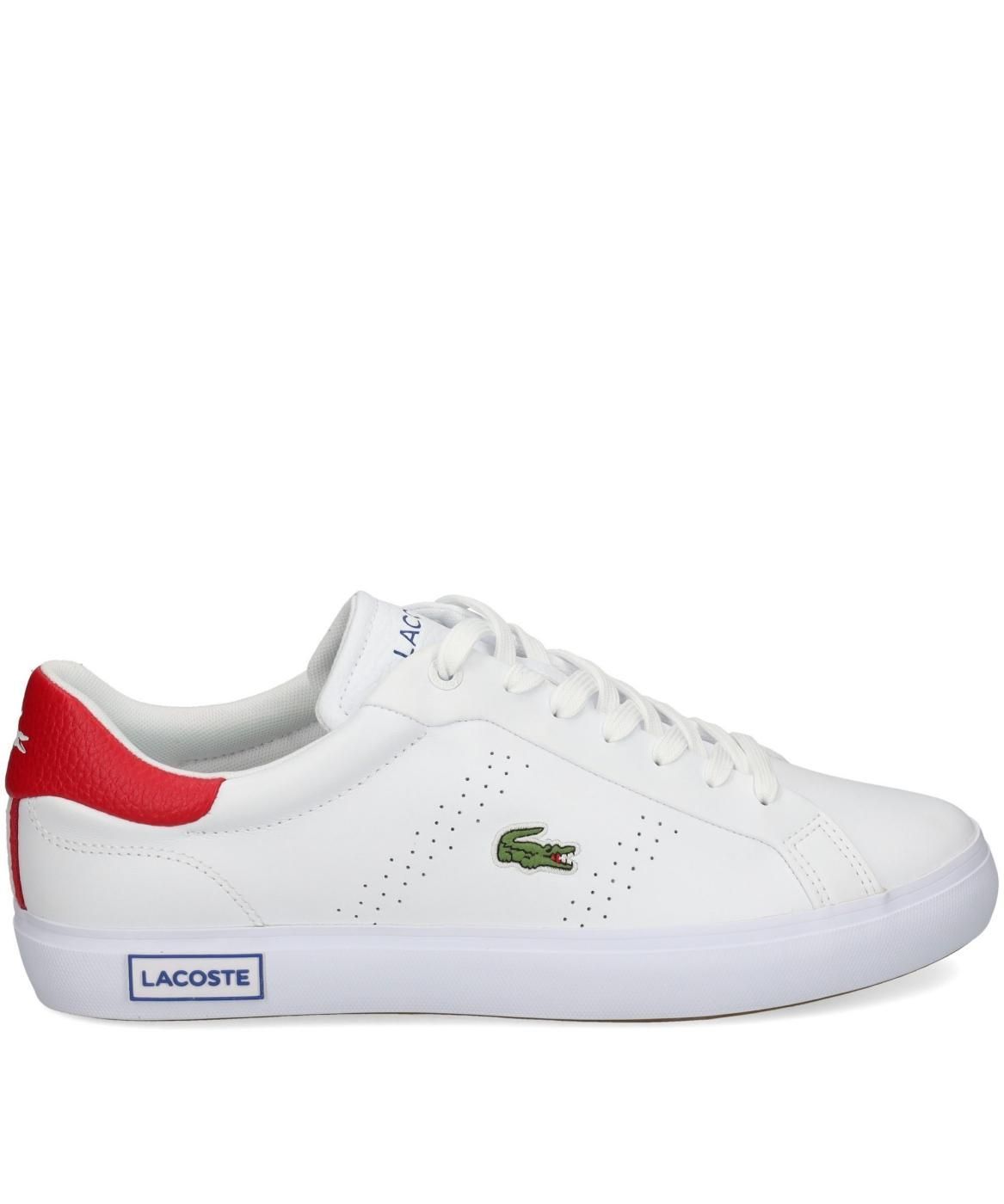 Lacoste powercourt blanca/ ROJA