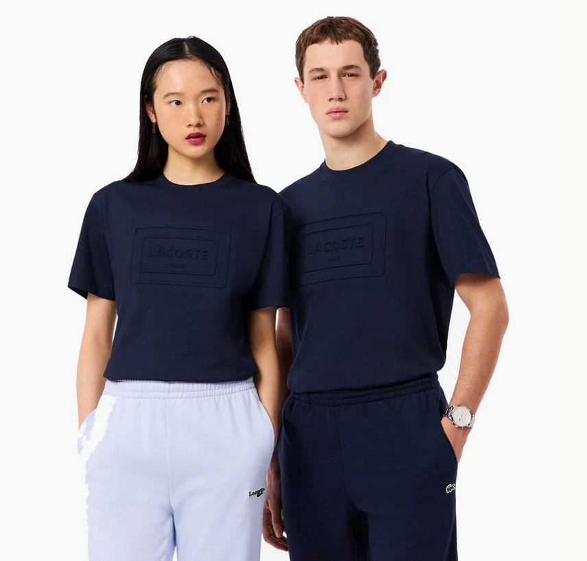 CAMISETA LACOSTE MARINO RELIEVE PARIS