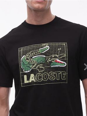 LACOSTE CAMISETA NEGRA DIBUJO