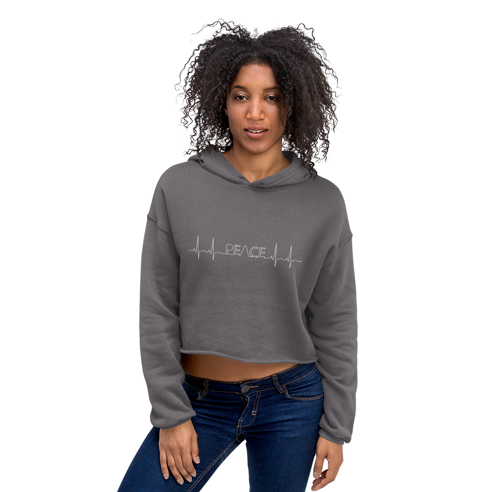 Peace Pulse Crop Hoodie