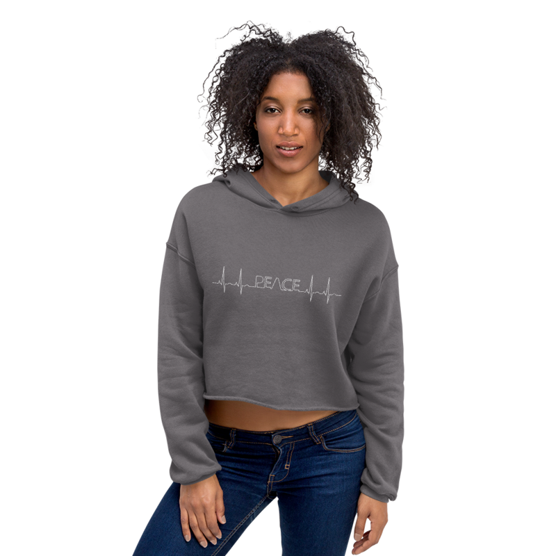 Peace Pulse Crop Hoodie