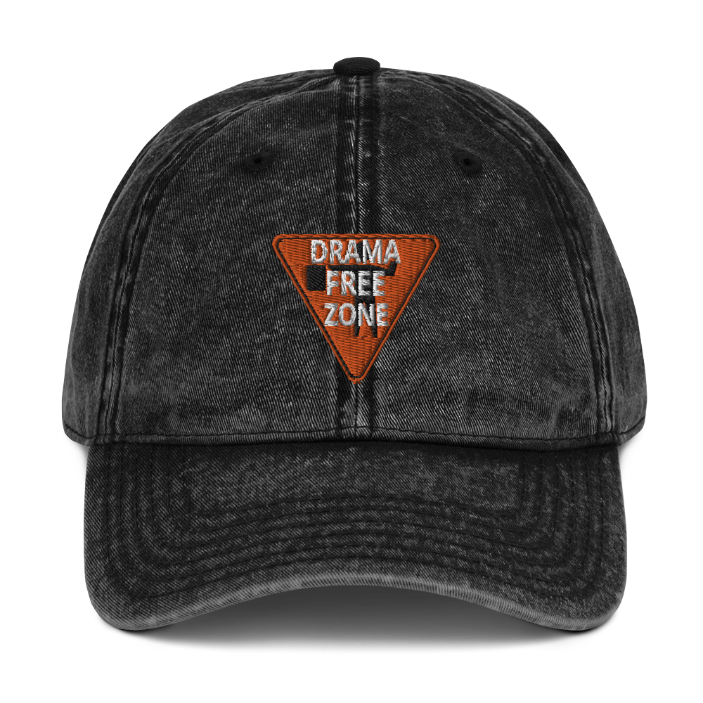 DRAMA FREE ZONE Vintage Cotton Twill Cap