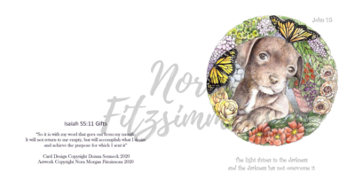 Puppy Circle of Flowers -  Faith Card