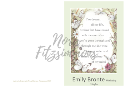 Butterfly Border - Faith Card