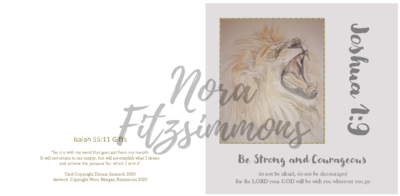 Be Strong And Courageous Lion 2 - Faith Card