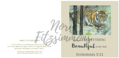 Beautiful In His Time Tiger - Faith Card
