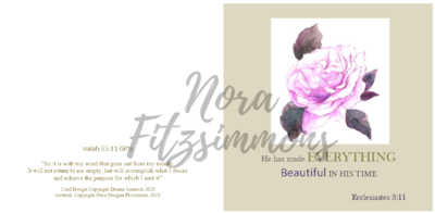 Beautiful In His Time Flower - Faith Card