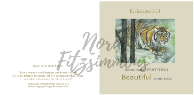 Beautiful In His Time Tiger 2 - Faith Card