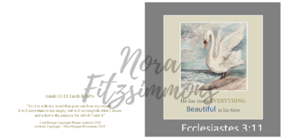 Beautiful In His Time Swan 3 - Faith Card