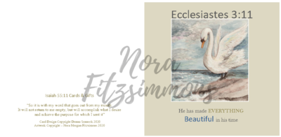 Beautiful In His Time Swan 2 - Faith Card