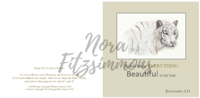 Beautiful In His Time Snow Leopard - Faith Card