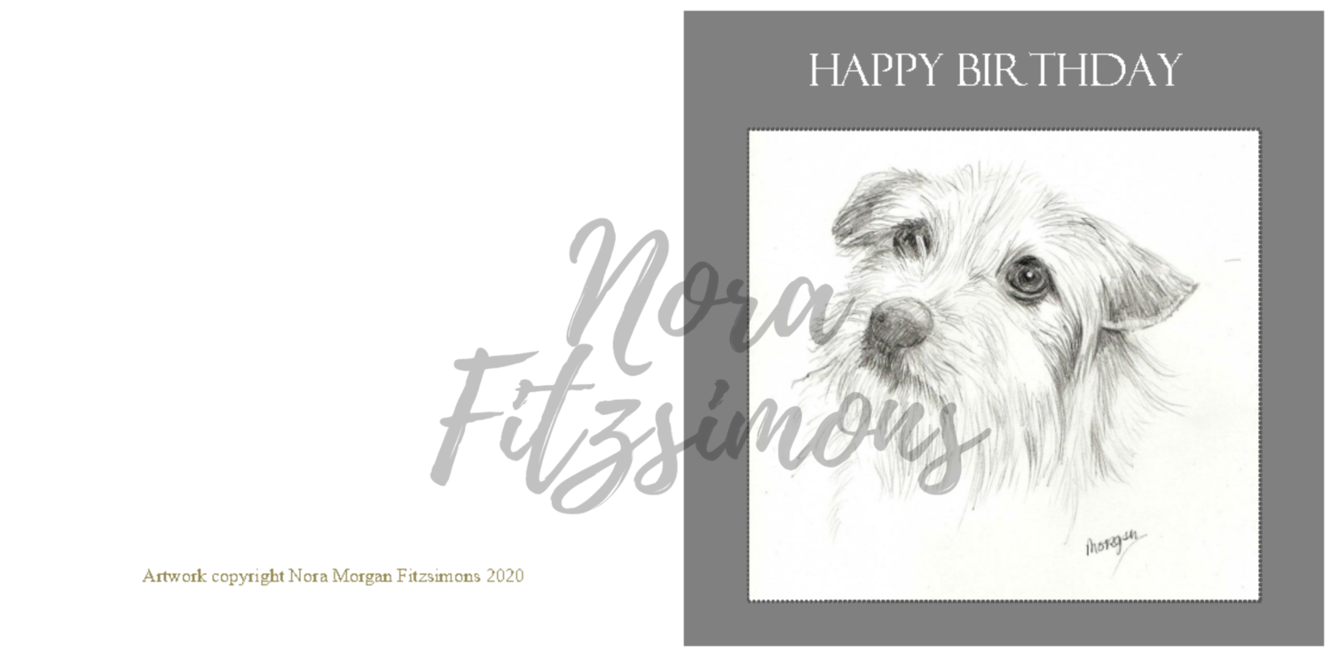 Happy Birthday With A Dog - Faith Card
