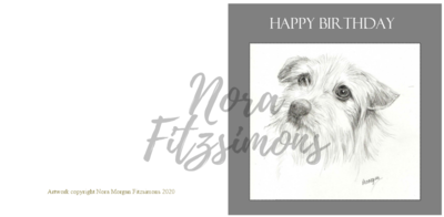 Happy Birthday With A Dog - Faith Card