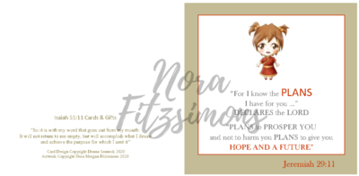 For I Know The Plans Girl - Faith Card