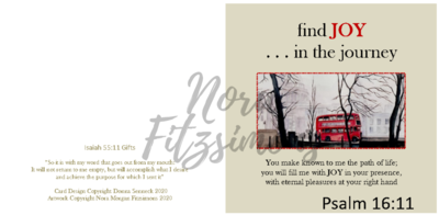 Find Joy In The Journey Red Bus - Faith Card