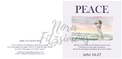 Peace I Leave With You Lady Violin - Faith Card