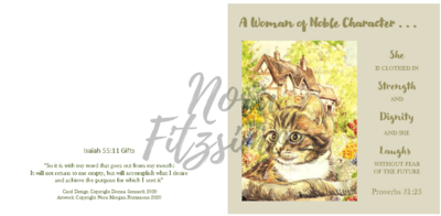 Cat Cottage Flowers - Faith Card