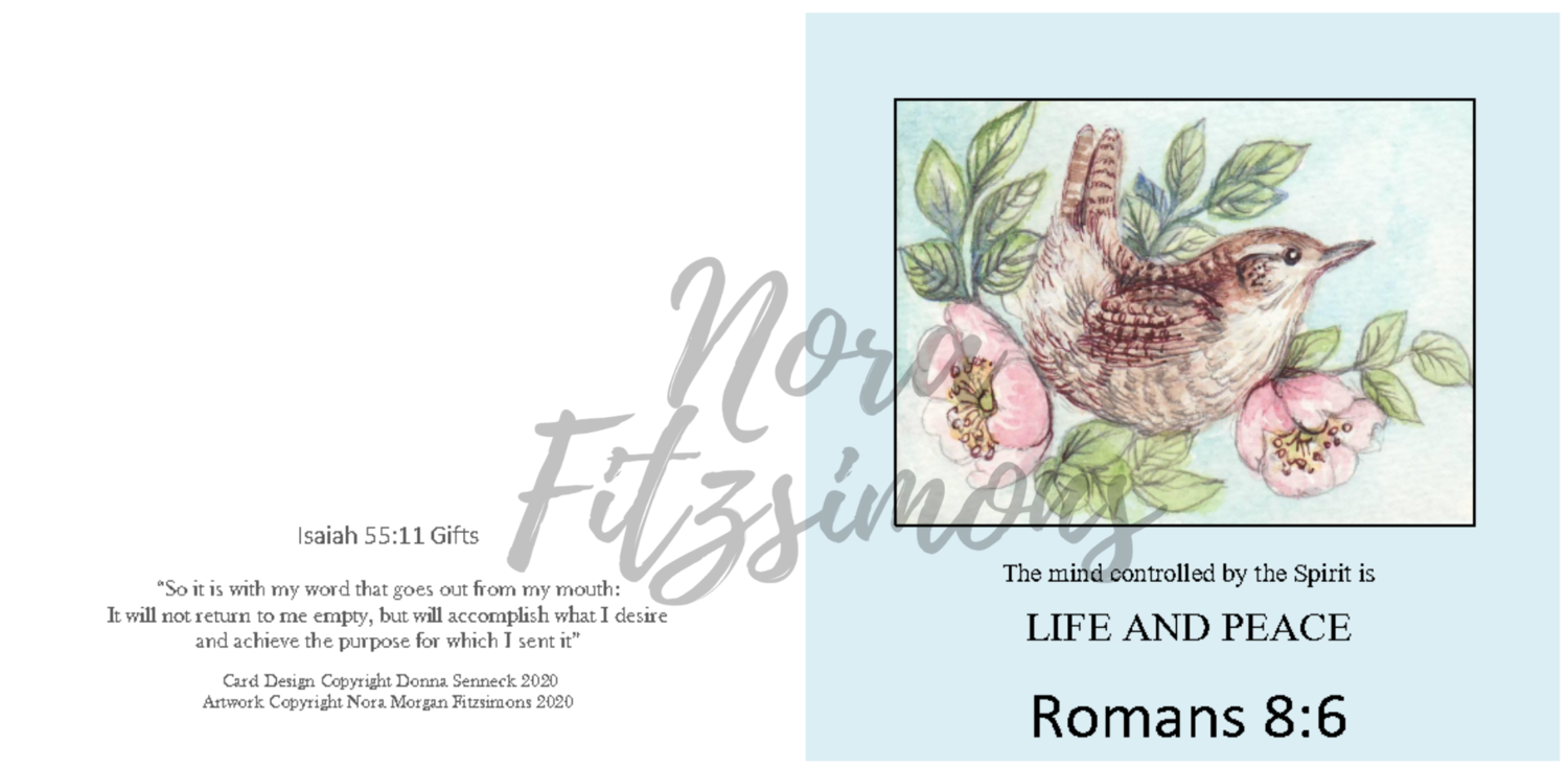 Life And Peace Wren - Faith Card