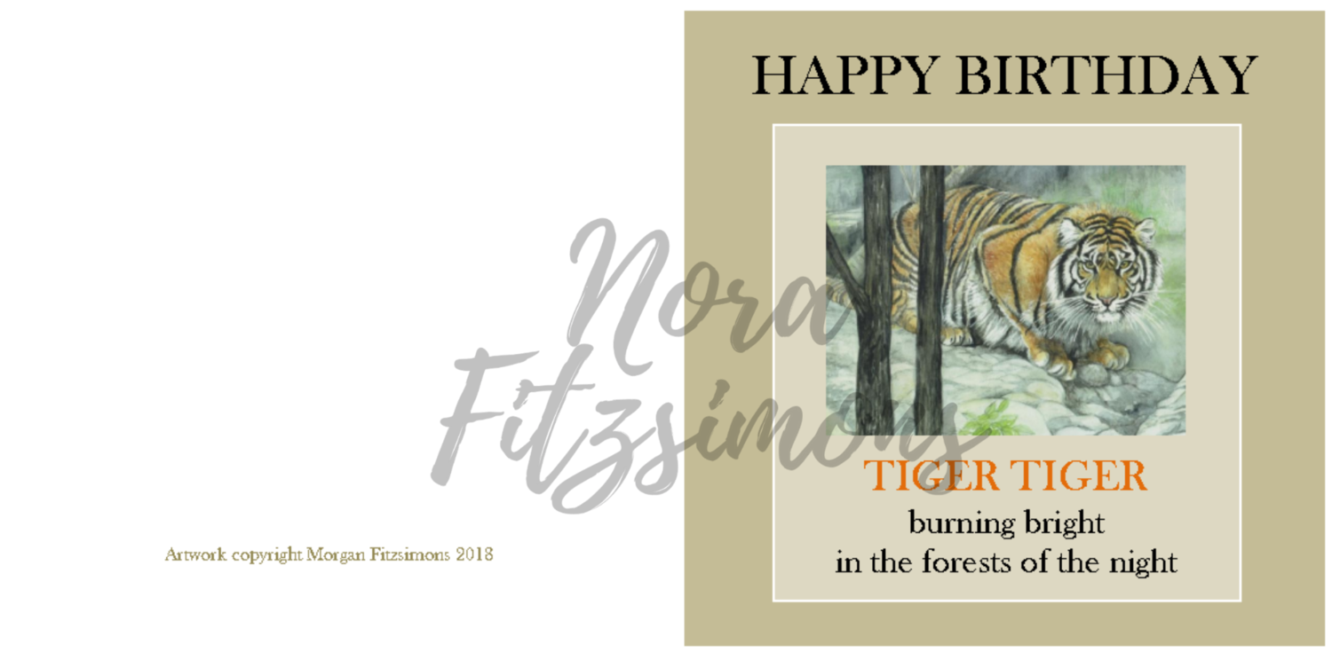 Happy Birthday - Tiger - Faith Card