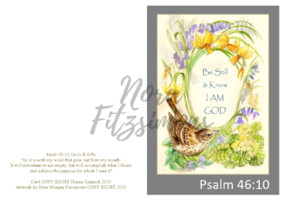 Be Still And Know That I Am God Wren - Faith Card