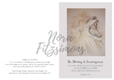 Be Strong And Courageous Lion - Faith Card