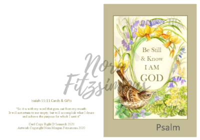 Be Still And Know That I Am God Wren 2 - Faith Card