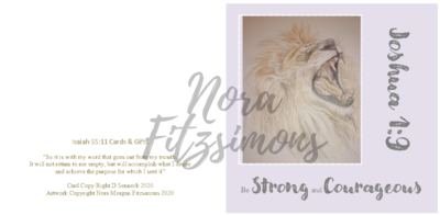 Be Strong And Courageous Lion 3 - Faith Card