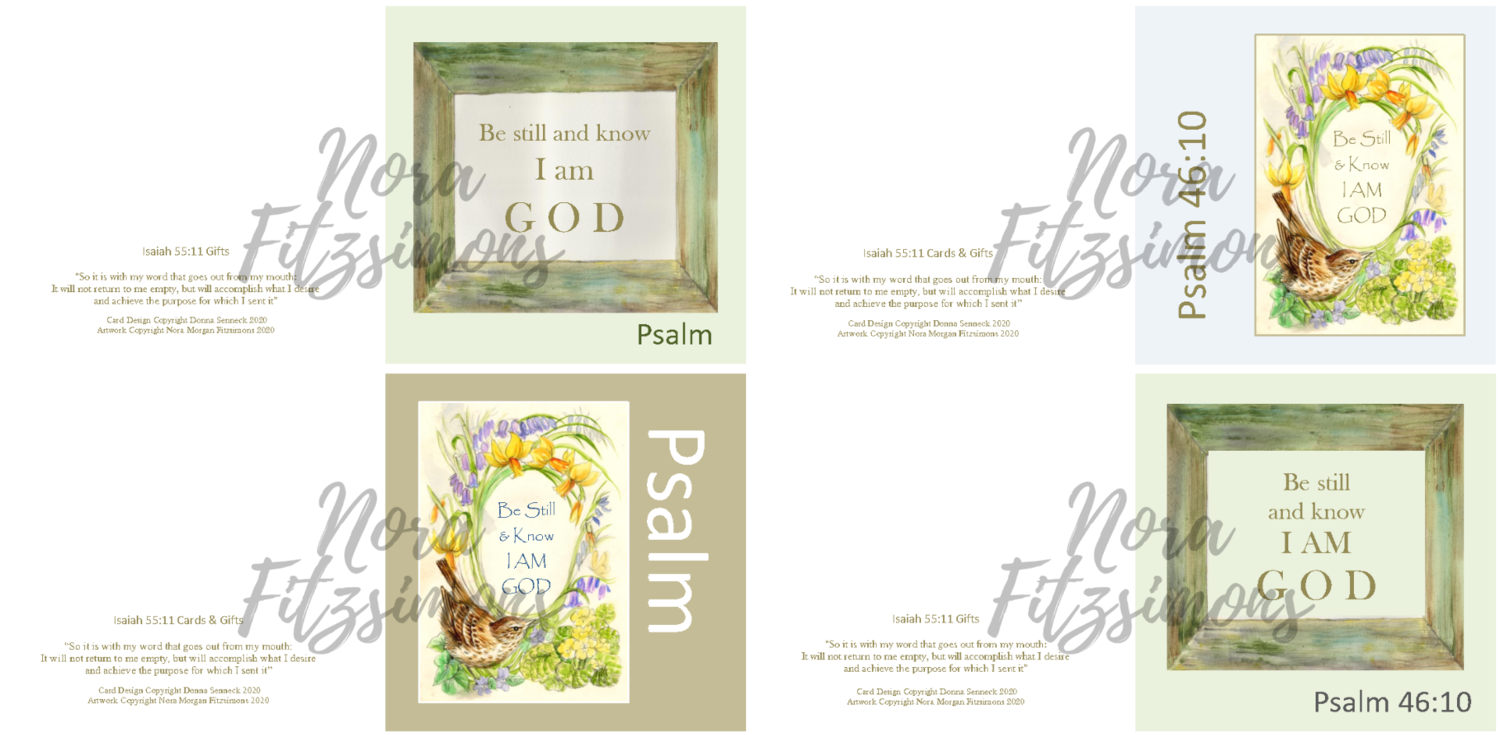 Know That I am God Faith Cards - 4 pcs Bundle