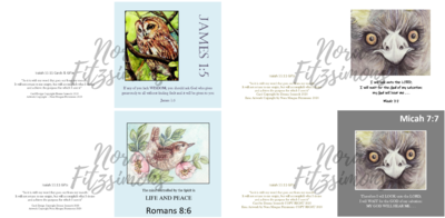 God Will Hear Me Birds Faith Cards - 4 pcs Bundle