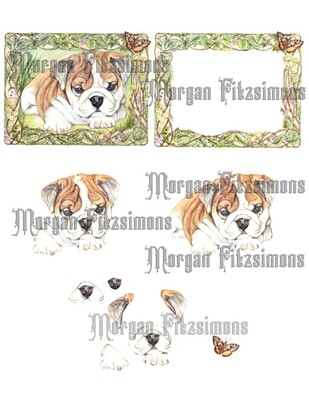 3D Bulldog Puppy Sheet