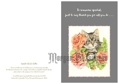 Thank You for All You Do - Cat - Faith Card