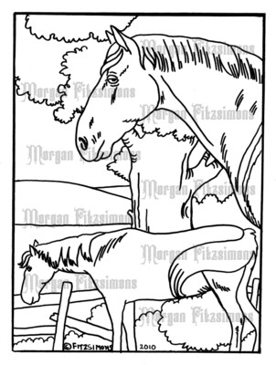 Story Talk Horse Riders 2 - Colouring Page