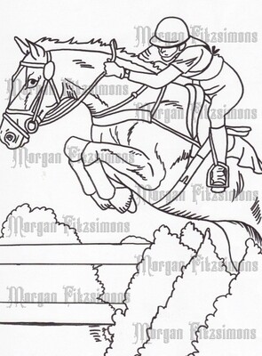 Story Talk Horse Riders 5 - Colouring Page