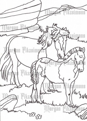 Story Talk Horse Riders 8 - Colouring Page