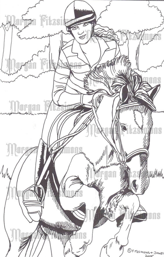 Story Talk Horse Riders 9 - Colouring Page