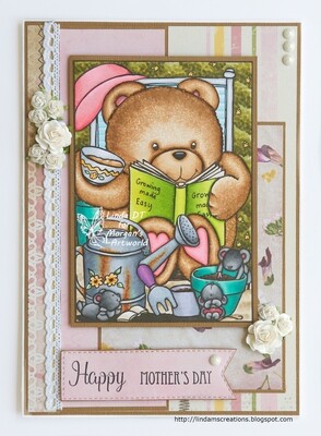 Growing Teddy 1 - Colouring Page