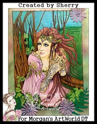 Fantasy Fae 4 - Colouring Page