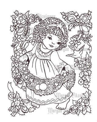 Christmas Angel - Colouring Page