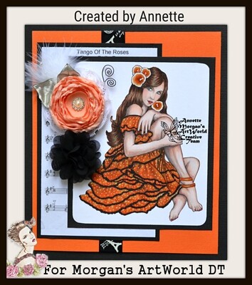 Flamenco 2 Greyscale - Digital Stamp